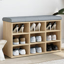 skobænk Sonoma eg 82x32x50 cm konstrueret træ