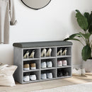 skobænk 82x32x50 cm konstrueret træ betongrå