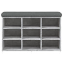 skobænk 82x32x50 cm konstrueret træ betongrå