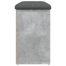 skobænk 82x32x50 cm konstrueret træ betongrå