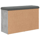 skobænk 82x32x50 cm konstrueret træ betongrå