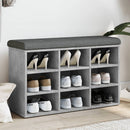 skobænk 82x32x50 cm konstrueret træ betongrå