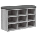 skobænk 82x32x50 cm konstrueret træ grå sonoma-eg