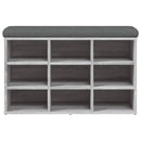 skobænk 82x32x50 cm konstrueret træ grå sonoma-eg