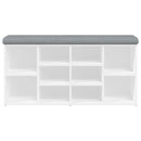 skobænk hvid 102x32x50 cm konstrueret træ
