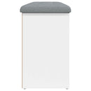 skobænk hvid 102x32x50 cm konstrueret træ