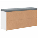 skobænk hvid 102x32x50 cm konstrueret træ