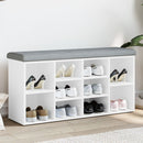 skobænk hvid 102x32x50 cm konstrueret træ