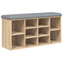 skobænk 102x32x50 cm konstrueret træ sonoma-eg