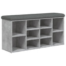 skobænk 102x32x50 cm konstrueret træ betongrå