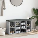 skobænk 102x32x50 cm konstrueret træ betongrå