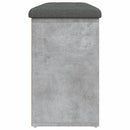 skobænk 102x32x50 cm konstrueret træ betongrå