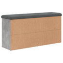skobænk 102x32x50 cm konstrueret træ betongrå