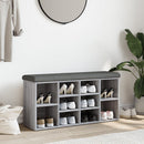 skobænk 102x32x50 cm konstrueret træ grå sonoma-eg