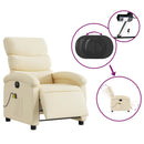 eldrevet massagestol stof cremefarvet