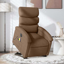 elektrisk massagestol med løftefunktion stof brun
