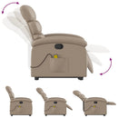 løftestol med massagefunktion kunstlæder cappuccino