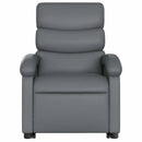 massagestol med løftefunktion kunstlæder grå