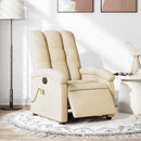 eldrevet massagestol stof cremefarvet