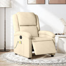 eldrevet massagestol stof cremefarvet