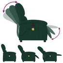 massagestol velour mørkegrøn
