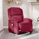 massagestol velour vinrød