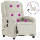 massagestol velour cremefarvet