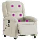 massagestol velour cremefarvet