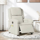 massagestol velour cremefarvet