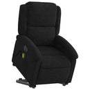 massagestol med løftefunktion velour sort