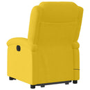 løftestol med massagefunktion velour gul
