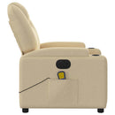 eldrevet massagestol stof cremefarvet