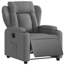eldrevet lænestol stof mørkegrå