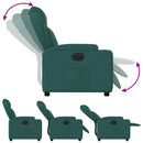 eldrevet lænestol stof mørkegrøn