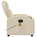 eldrevet massagestol stof cremefarvet