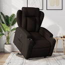 eldrevet lænestol med løftefunktion stof mørkebrun