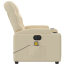 eldrevet massagestol stof cremefarvet