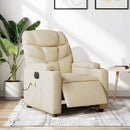 eldrevet massagestol stof cremefarvet