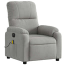 massagestol mikrofiberstof lysegrå