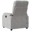 massagestol mikrofiberstof lysegrå