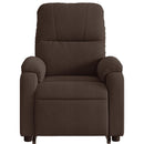 massagestol med løftefunktion mikrofiberstof brun