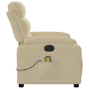 eldrevet massagestol stof cremefarvet