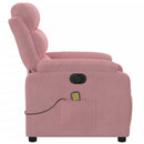 massagestol velour lyserød