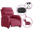 massagestol velour vinrød