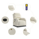 massagestol velour cremefarvet