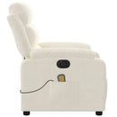 massagestol velour cremefarvet