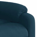 massagestol velour blå