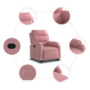 løftestol velour pink