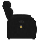 massagestol med løftefunktion velour sort