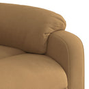 massagestol med løftefunktion velour brun